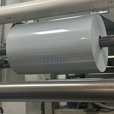 Griż PE Single-Roll tal-folja tal-plastik laminat b'ġenb